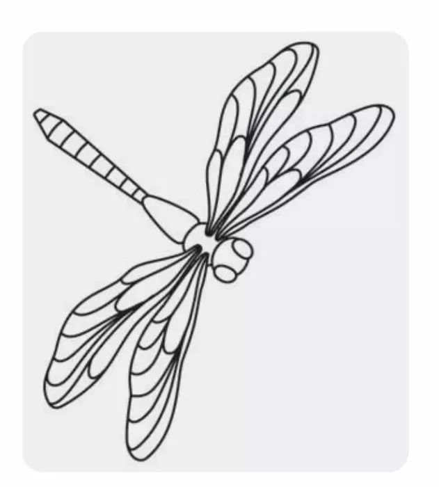 Стрекоза раскраска