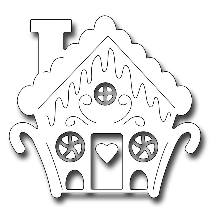 Новогодние трафареты домики