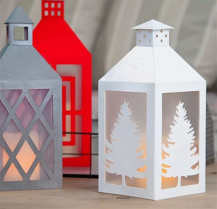 Новогодние фонарики из бумаги