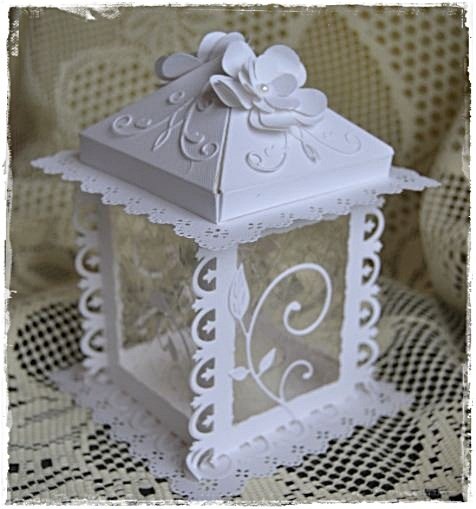 Новогодний фонарь из потолочной плитки