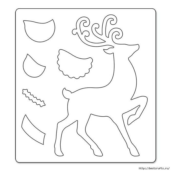 Шаблон оленя для поделки