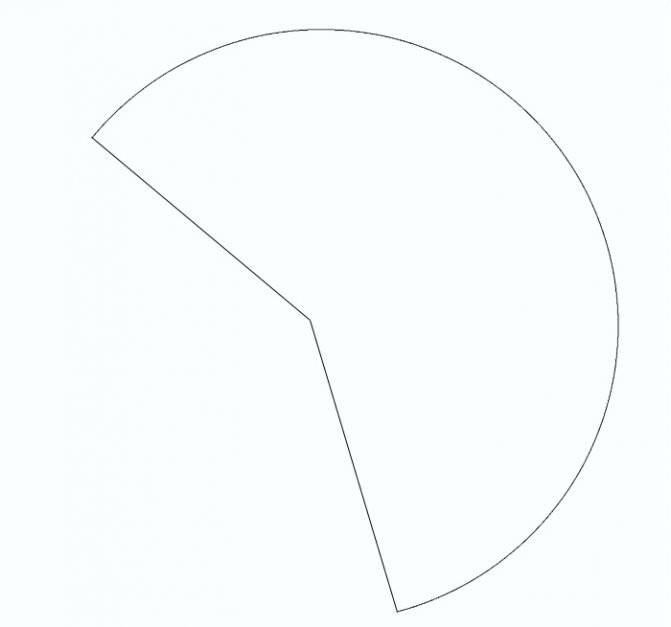 Заготовка для конуса из бумаги