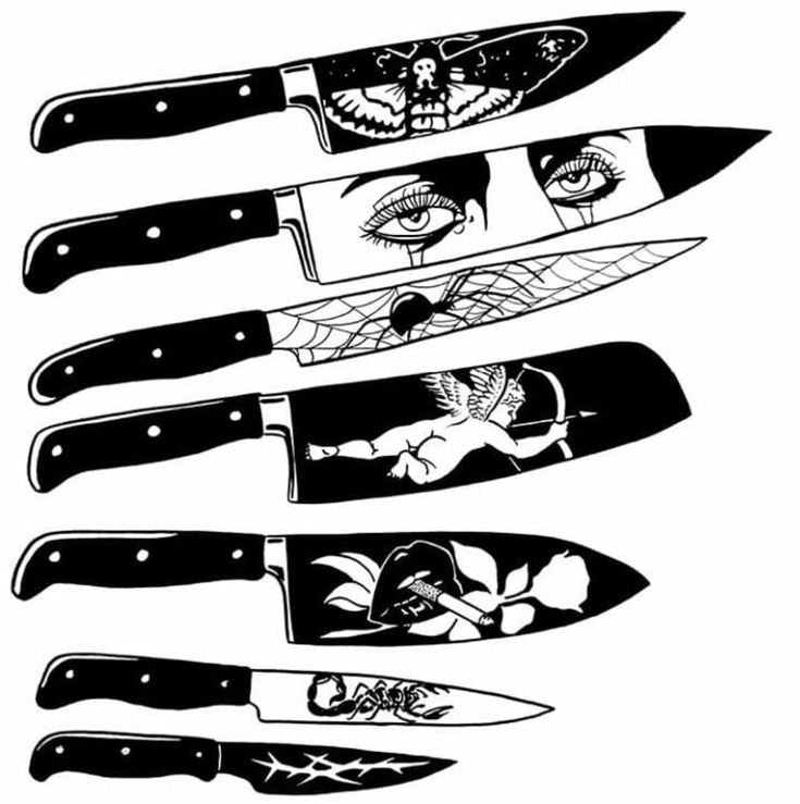 Узоры для травления на ножах