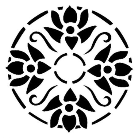 Круглый трафарет для стен