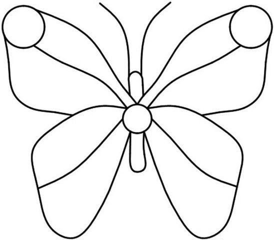 Бабочка раскраска для детей