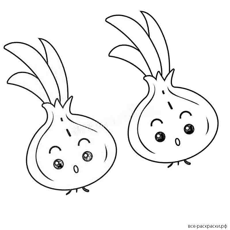 Раскраска лука для детей