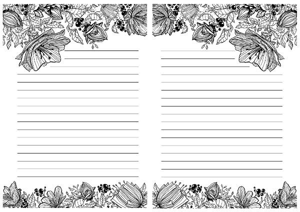 Блокнот листы для печати