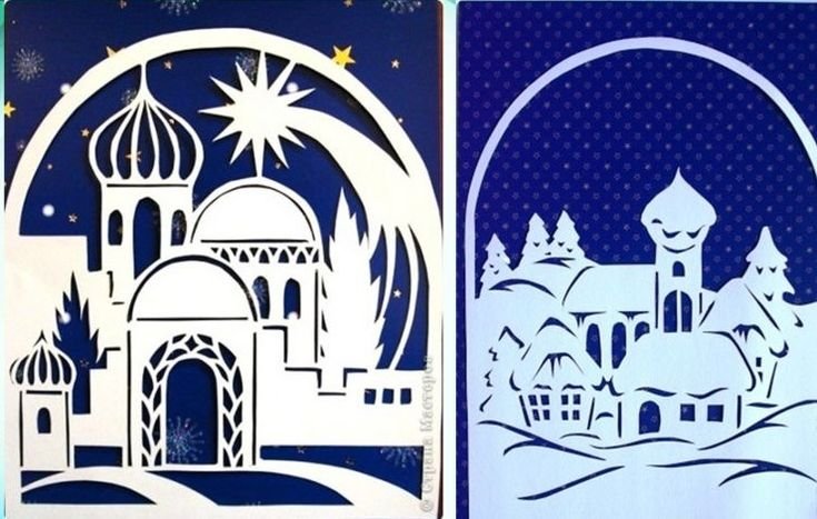 Вытынанки на рождественскую тему