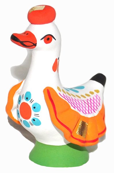 Дымковская роспись уточка