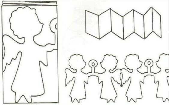 Бумажная гирлянда шаблон