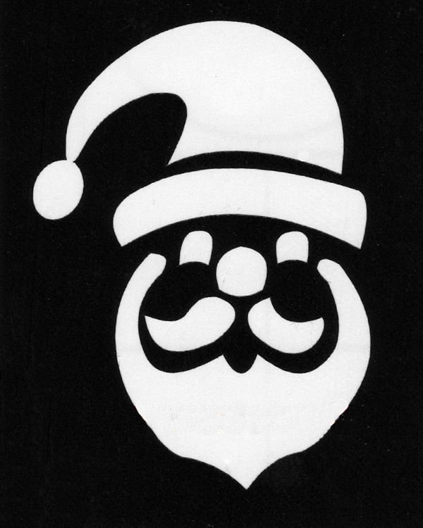 Трафареты на окна новогодние дед Мороз