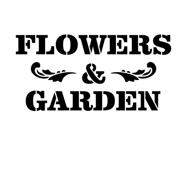 Надписи для трафарета Garden