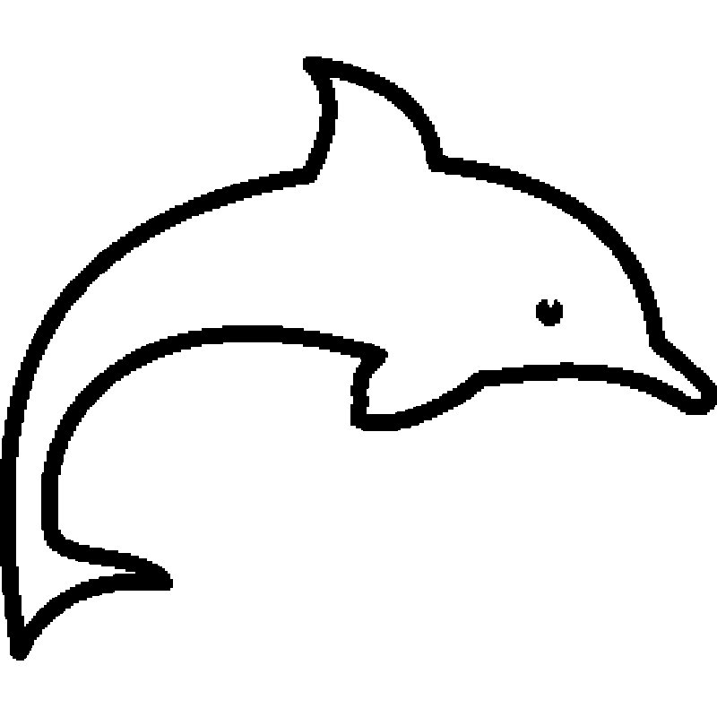 Контур дельфина для вырезания