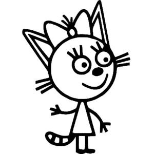 Трафарет три кота для пряников