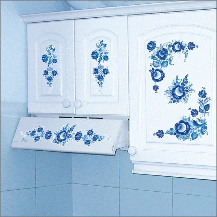 Кухня в стиле Гжель