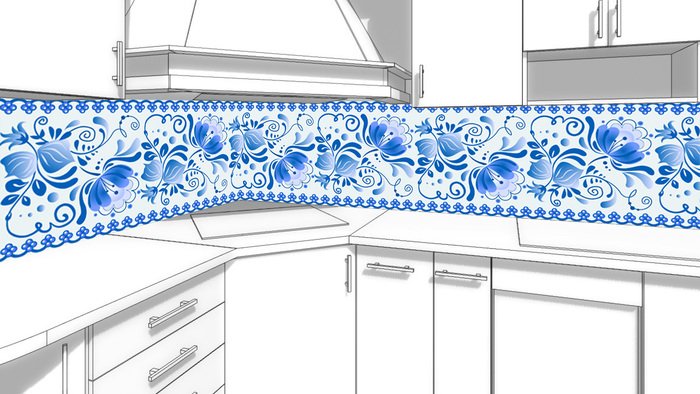 Кухонный фартук орнамент
