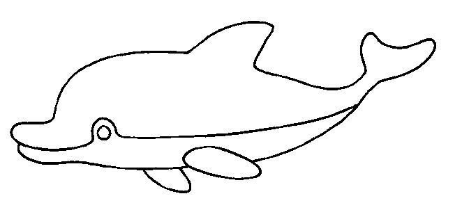 Дельфин шаблон для вырезания