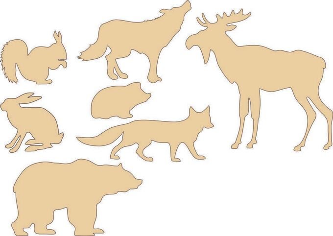 Трафареты животных для вырезания