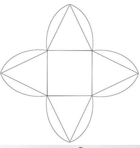 Трафарет коробочки для подарка