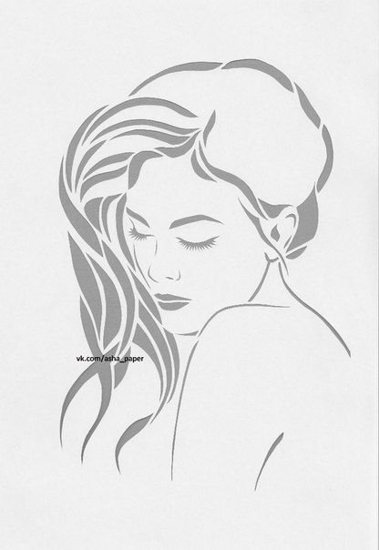 Вытынанка лицо девушки