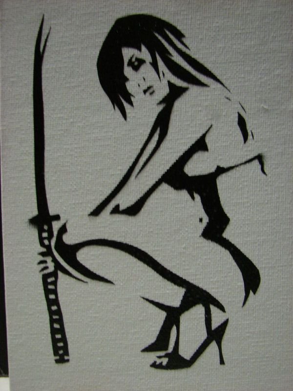 Трафарет Самурай