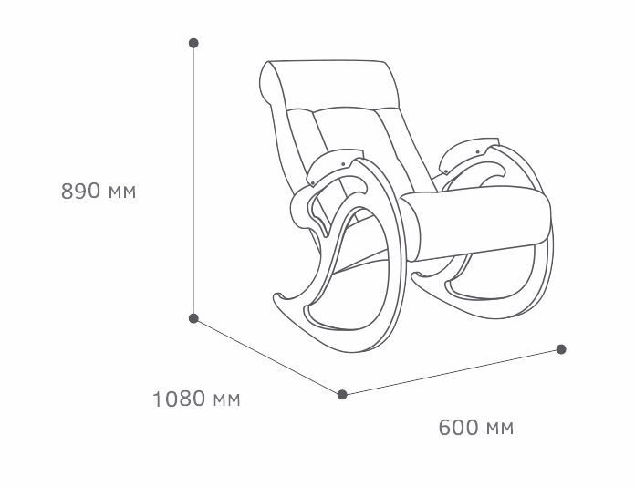 Кресло качалка маятниковая глайдер чертеж