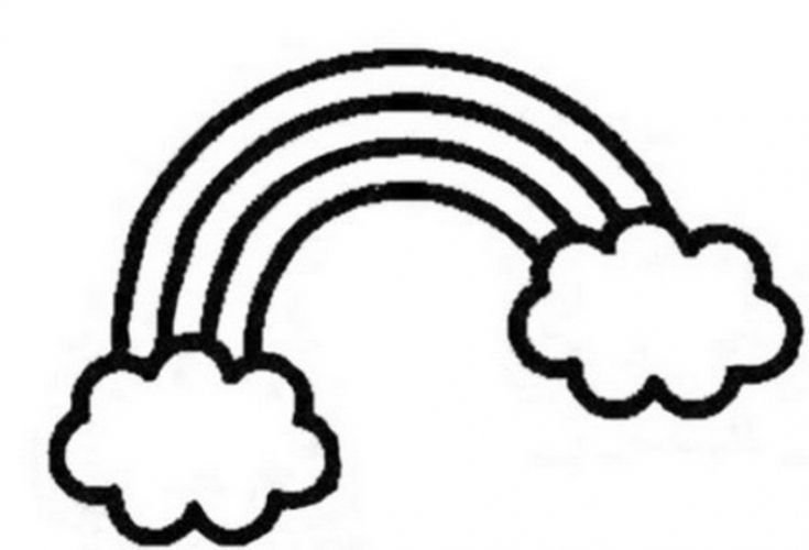 Радуга рисунок раскраска