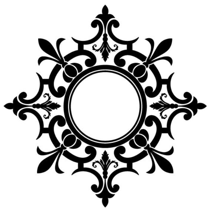 Трафарет круглый узор