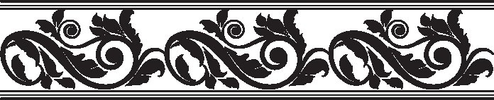 Черно белый орнамент в полосе
