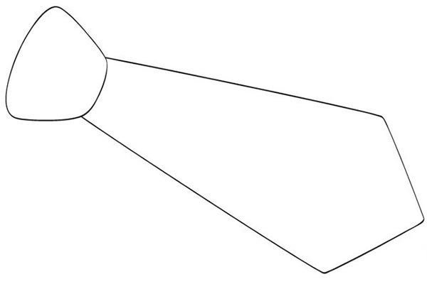 Трафарет галстука для аппликации