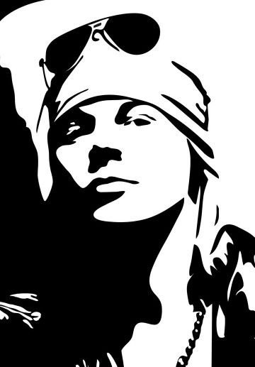 Черно белые трафареты