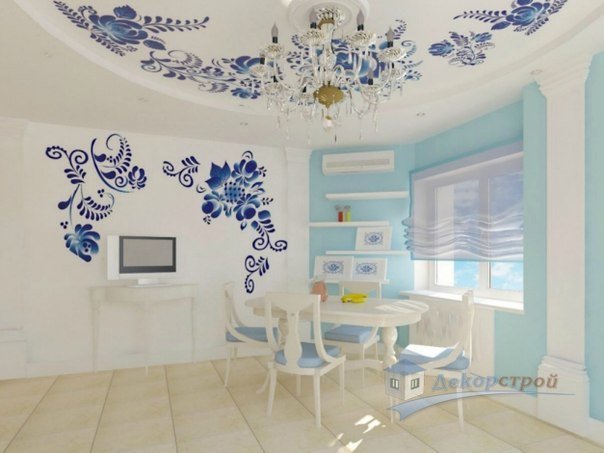 Гжель в интерьере