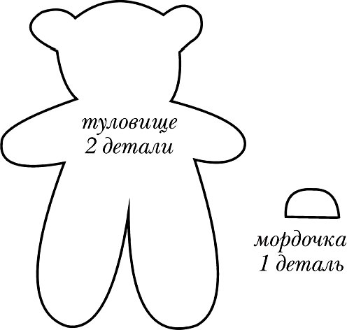Мишка выкройка мягкой игрушки