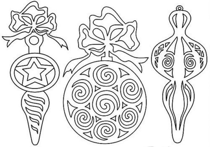 Трафареты новогодних игрушек