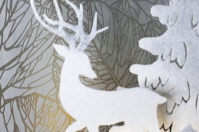 Олень из потолочной плитки на новый год