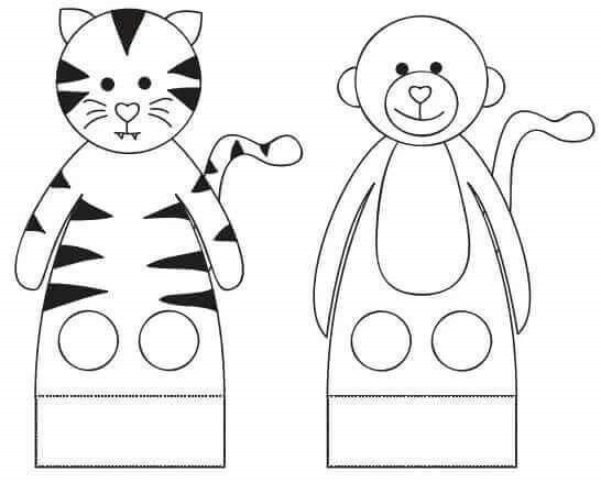 Трафареты пальчиковых кукол