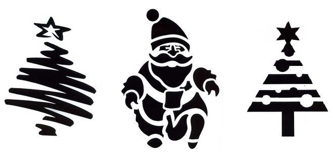 Новогодние трафареты для баллончика