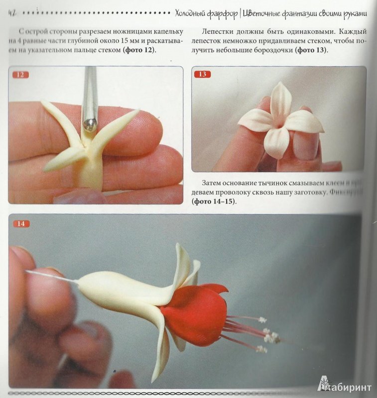 Лепка цветов из холодного фарфора