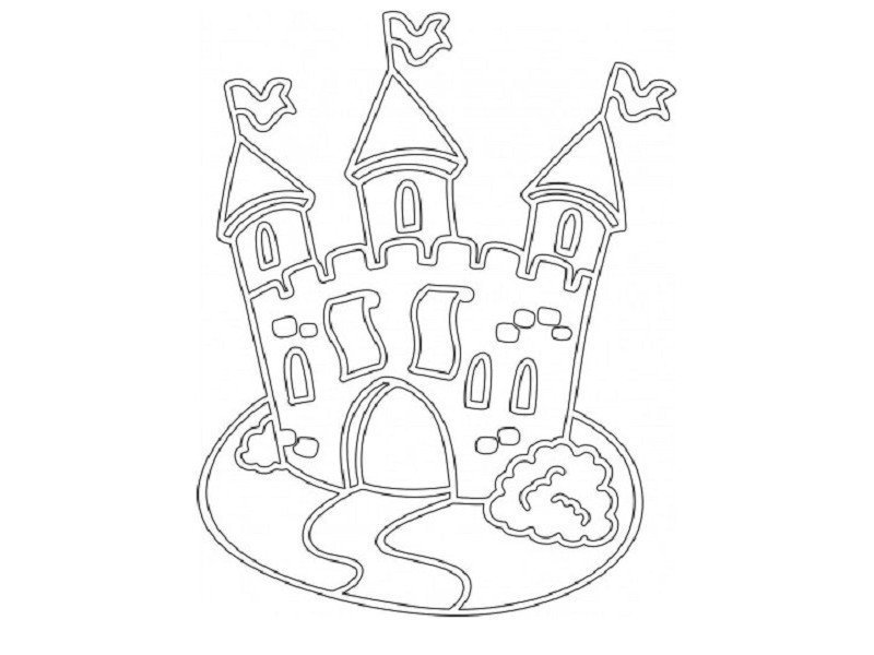 Трафарет замок для детей