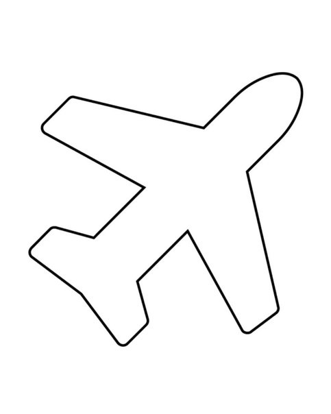 Самолет трафарет