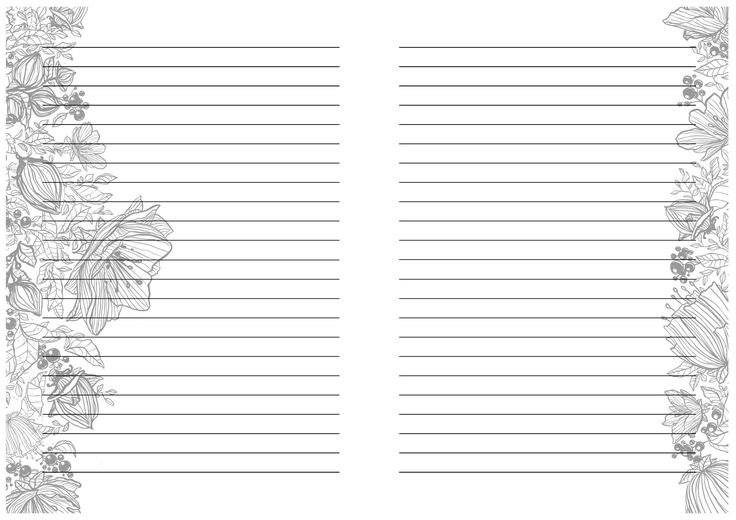 Лист блокнота в линию