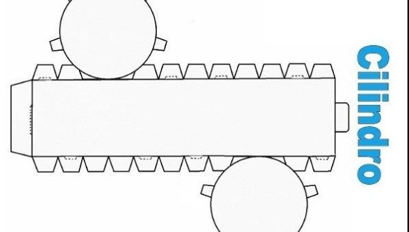 Развёртка цилиндра для склеивания