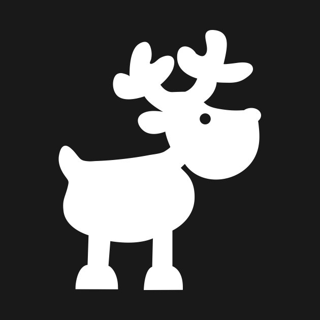 Новогодний олень трафарет