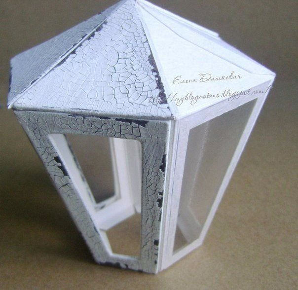 Новогодний фонарик из картона