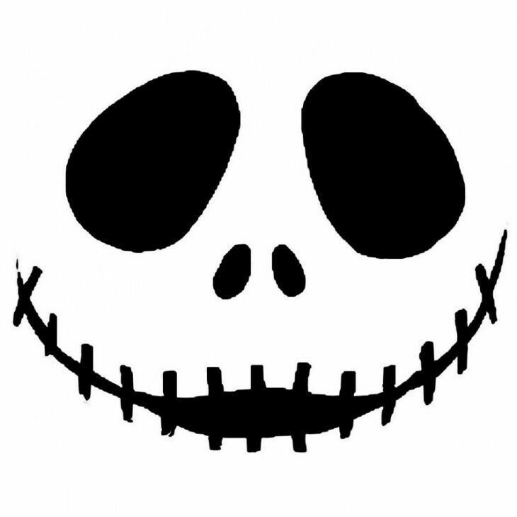 Лицо тыквы на Хэллоуин трафарет