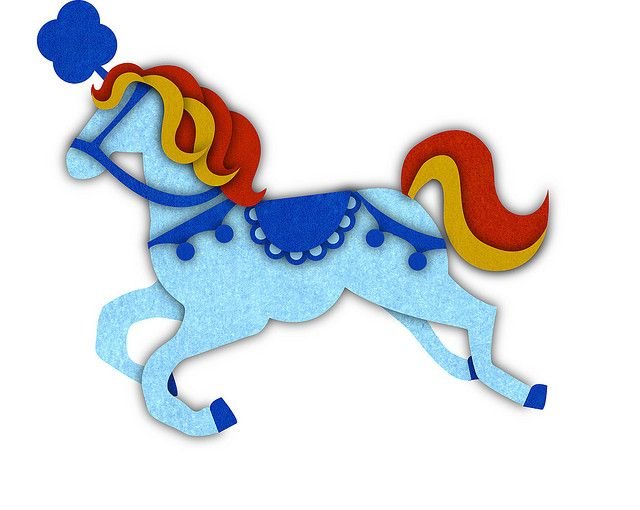 Трафарет лошадки для карусели