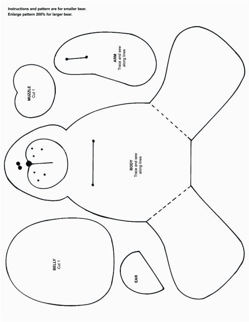 Несложная выкройка мишки