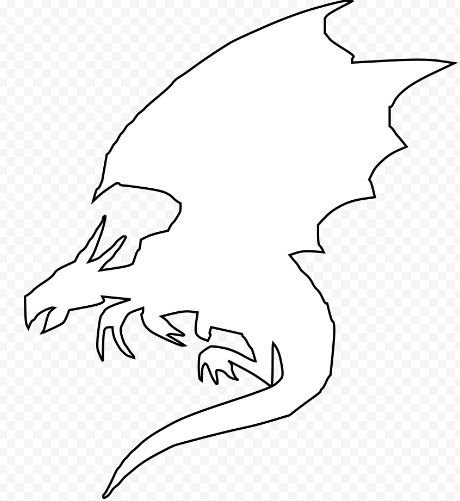 Трафарет дракона для вырезания