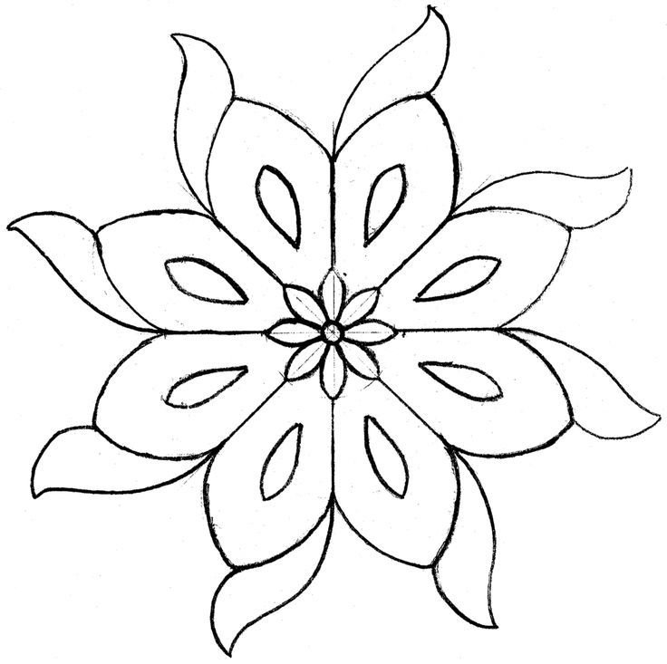 Трафареты цветов для рисования