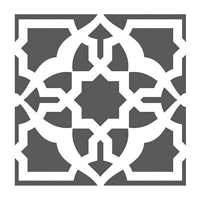 Трафарет узор на плитке